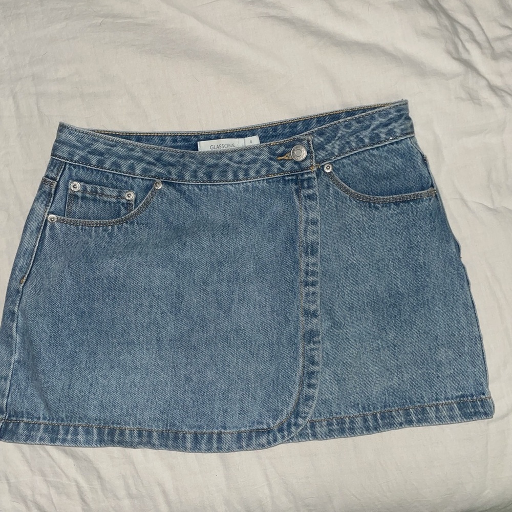 Glassons Mini denim skirt with button detailing